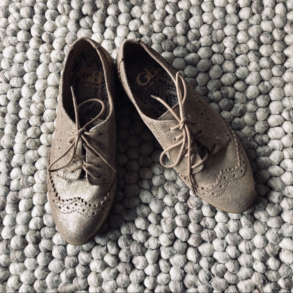 Gianni bini gold Oxford shoes - Picture 1 of 4